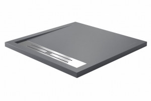 Поддон из искусственного камня WasserKRAFT Wiese 84T03 90*90 серый матовый