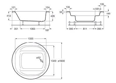 Ванна акриловая Roca Waikiki 160 248345000