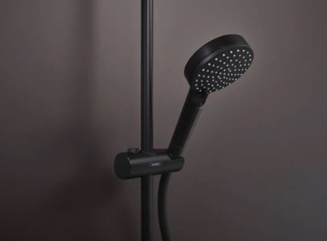 Душевая система Hansgrohe Vernis Blend Showerpipe 200 1jet EcoSmart Reno 26099670 черный матовый