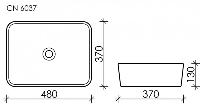 Раковина Ceramicanova Element 48*37 CN6037 накладная