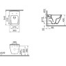 Унитаз подвесной Vitra Integra Square 7082B003-0075 безободковый без сиденья
