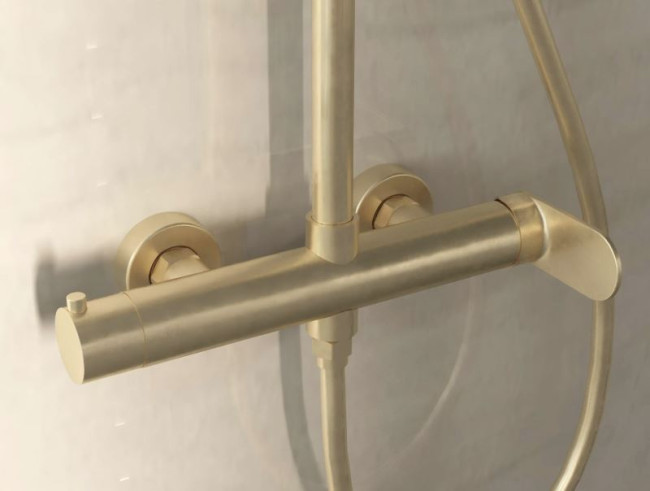 Душевая система Vincea Rondo VSFS-1R0BG брашированное золото