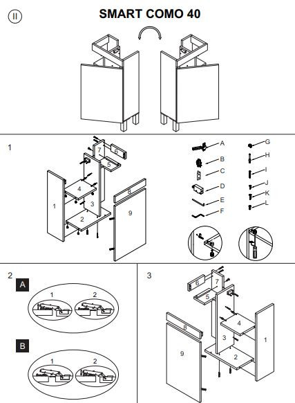 Тумба под раковину Cersanit Smart 40 SU-SMA-CO40/Wh