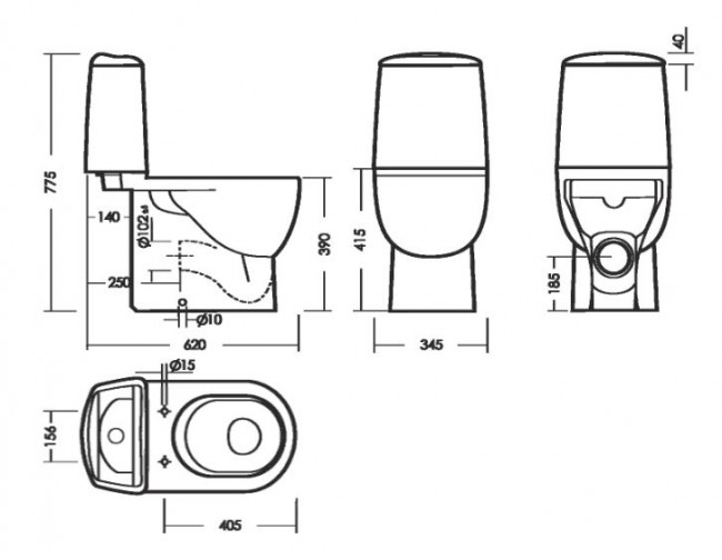 Унитаз-компакт Sanita Luxe Best DM с микролифтом BSTSLCC04020522
