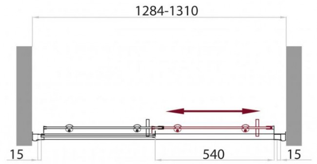 Душевая дверь BelBagno UNO-BF-1-130-C-Cr прозрачное