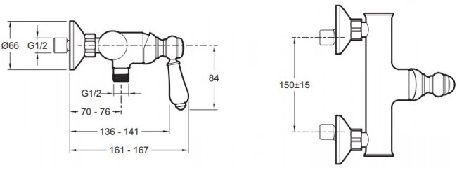 Смеситель Jacob Delafon Louise E24362-CP для душа