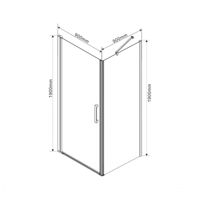 Душевой уголок Vincea Orta 90*90 VSR-1O9090CL прозрачное