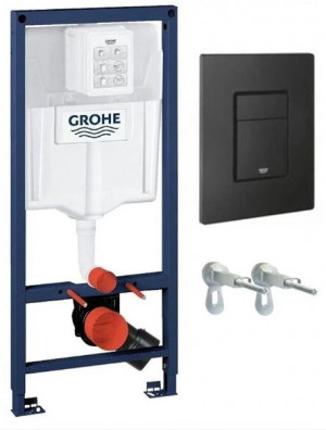 Система инсталляции Grohe Solido 3 в 1 38811KF0 кнопка черный матовый