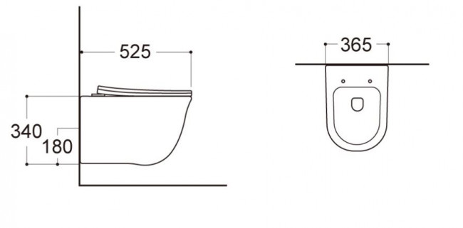 Унитаз подвесной Aquatek Классик AQ1111-00 безободковый с микролифтом
