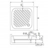 Душевой поддон квадратный RGW B/CL-S 900x900 16180199-51