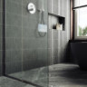 Душевая перегородка MaybahGlass 109*195 MGD-680-4у узкий профиль хром глянец/стекло сатин
