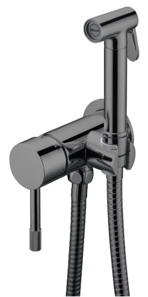 Комплект гигиенического душа Boheme Uno 467-SGM оружейная сталь глянец (графит глянец)