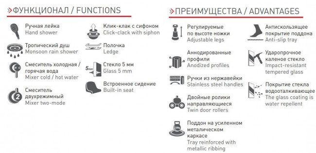 Душевая кабина Timo Standart T-1120 P L 120*85 левая