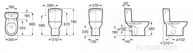 Бачок для унитаза Roca Victoria 34139Z000