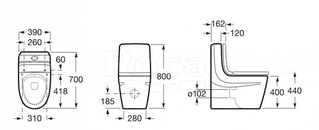 Бачок для унитаза Roca Khroma 341650000