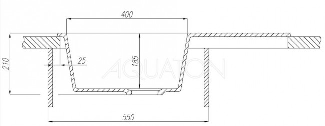 Мойка для кухни Акватон Паола 1A714032PA230 серая