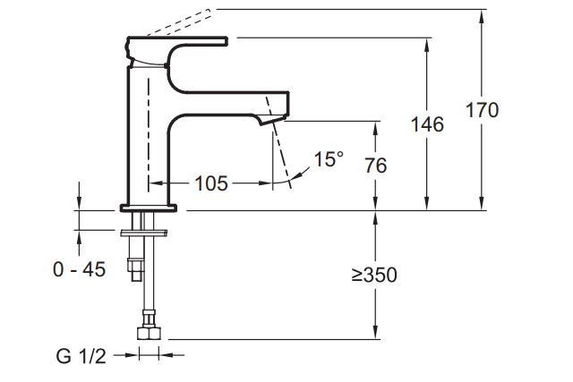 Смеситель Jacob Delafon Strayt E8919-CP для раковины