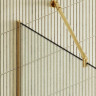 Душевая перегородка MaybahGlass 109*195 MGD-680-3у узкий профиль золото матовое/стекло сатин