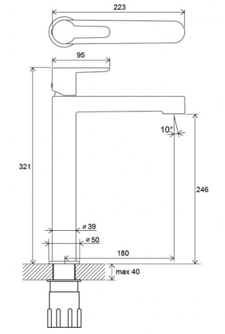 Смеситель Ravak Puri PU 015.00 X070114 для раковины высокий