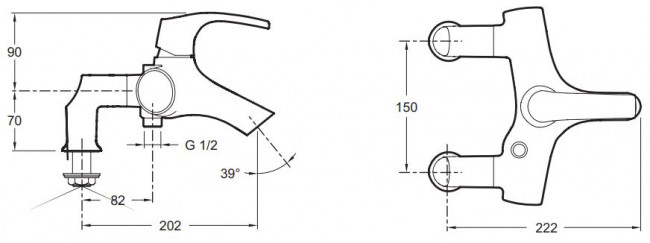 Смеситель Jacob Delafon Symbol E71681-CP для ванны