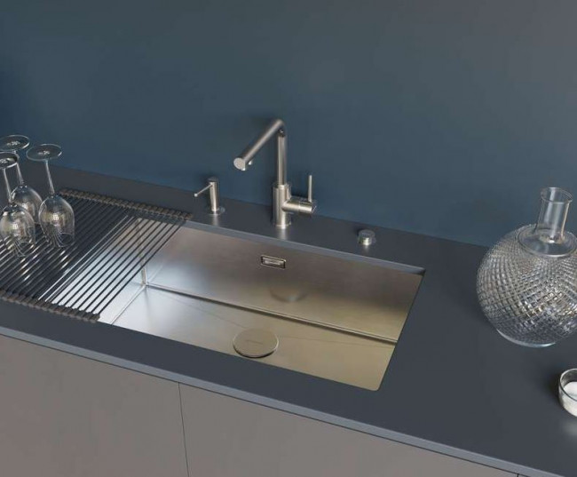 Смеситель Omoikiri Nakagawa 2 Plus-BN 4994342 для кухни с подключением к фильтру нержавеющая сталь