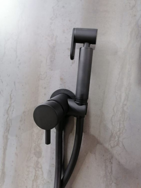 Комплект гигиенического душа Boheme Uno Black 467-B черный матовый