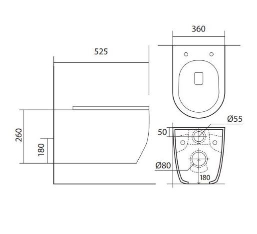 Унитаз подвесной Aquatek Европа AQ1106L-00 безободковый с микролифтом