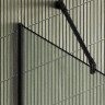 Душевая перегородка MaybahGlass 109*195 MGD-680-6у узкий профиль черный матовый/стекло сатин