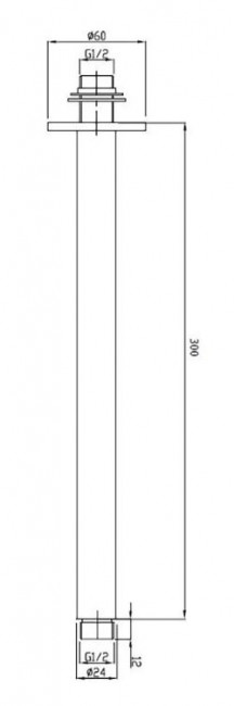 Держатель верхнего душа RGW SP-131 21140431-01 потолочный 