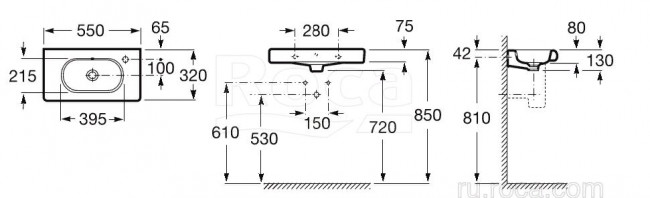Раковина Roca Meridian 55 32724Y000
