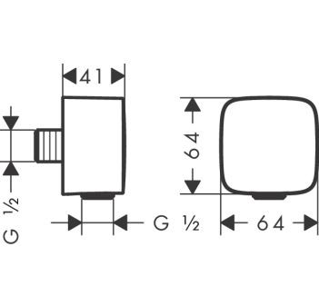Шланговое подсоединение Hansgrohe FixFit 26457700 белый