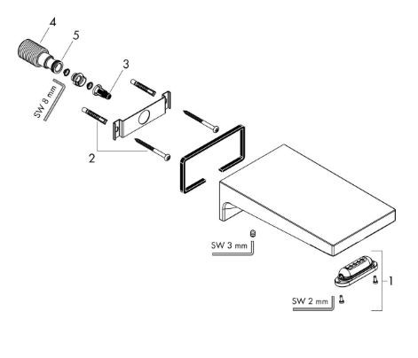 Излив Hansgrohe Metropol 32543700 для ванны белый матовый