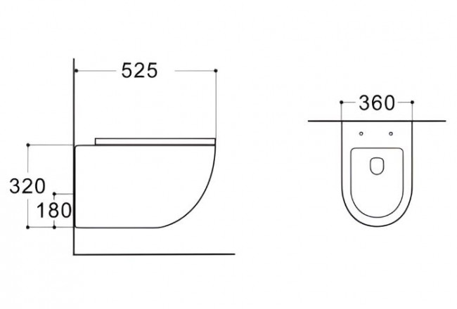 Унитаз подвесной Aquatek Европа AQ1901-MG безободковый с микролифтом серый матовый