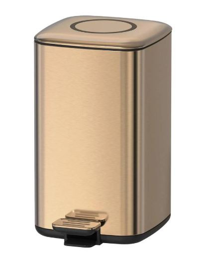 Ведро для мусора JAVA S-888-12C 12 литров микролифт