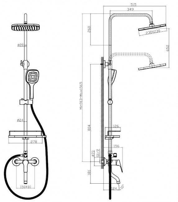 Душевая система Rossinka RS29-46