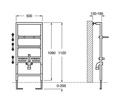 Система инсталляции Roca Duplo 890093000 для раковины