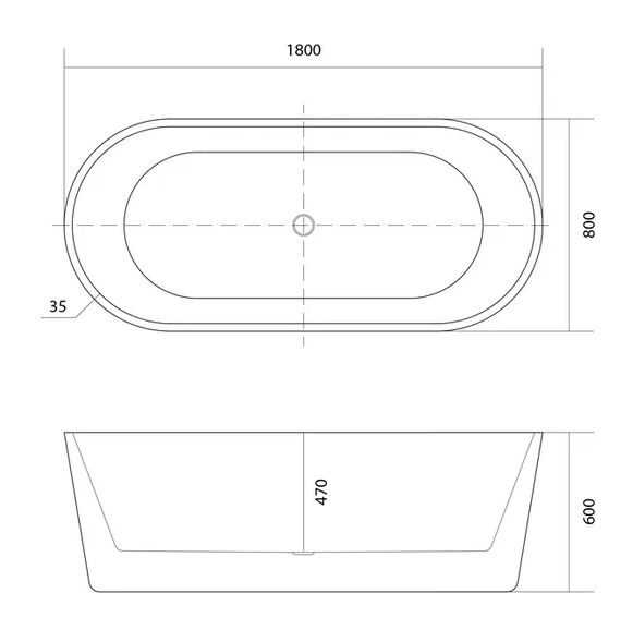 Ванна акриловая Aquatek Ово 180*80 AQ-99880