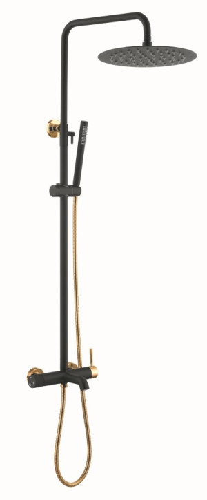 Душевая система Boheme Uno 468-BG черный матовый/золото
