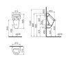 Писсуар VitrA Arkitekt 6201B003-0199 скрытый подвод воды
