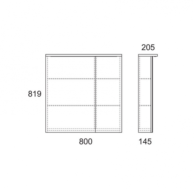 Зеркальный шкаф OWL Malaren OW03.11.05