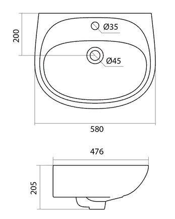 Раковина Santek Анимо 60 1WH110508