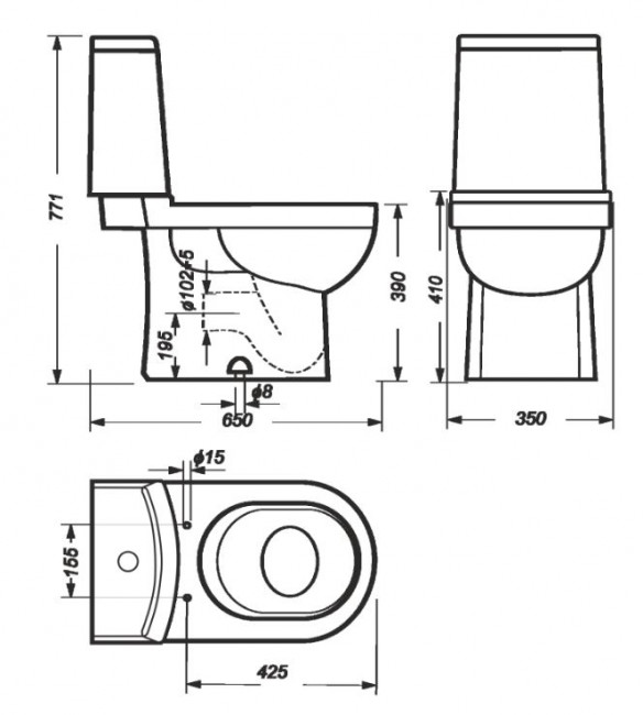 Унитаз-компакт Sanita Luxe Next D без микролифта NXTSLCC01020622