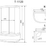 Душевая кабина Timo Standart T-1120 L 120*85 левая