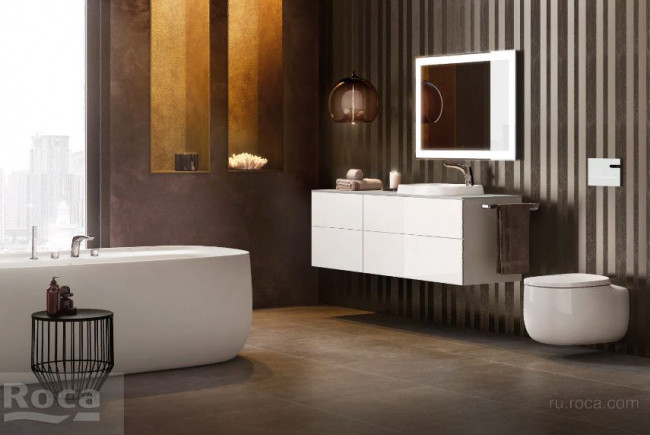 Унитаз подвесной Roca Beyond 3460B7620 безободковый белый матовый без сиденья 