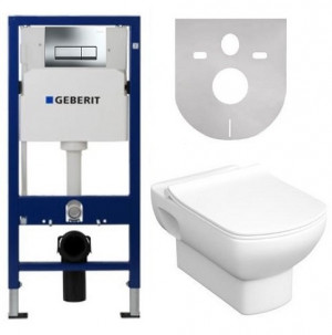 Комплект инсталляции Geberit Duofix с подвесным унитазом Roca Dama Senso SET-GRDS-delta