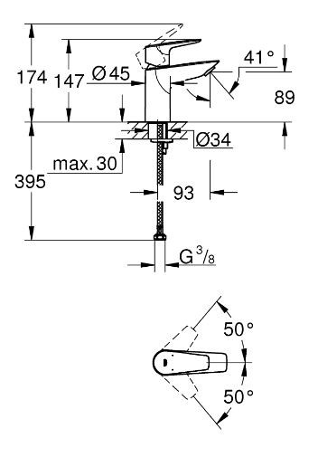 Смеситель Grohe BauEdge New 23330001 для раковины