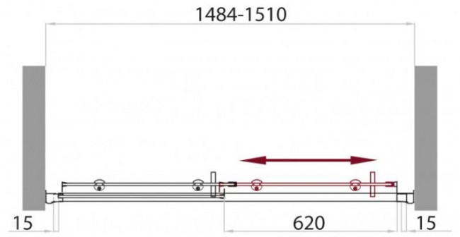 Душевая дверь BelBagno UNO-BF-1-150-C-Cr прозрачное