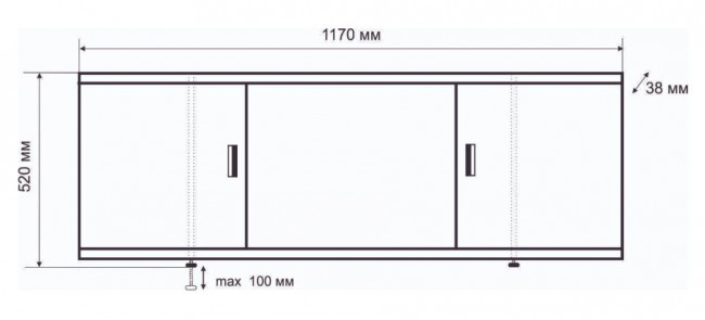 Экран под ванну Emmy Виктория 117