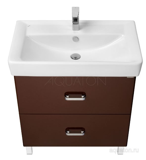 Тумба под раковину Акватон Америна 80 Н 1A169401AM430 темно-коричневая