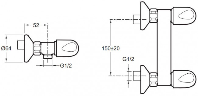 Смеситель Jacob Delafon Galeo CD E71923-CP для душа